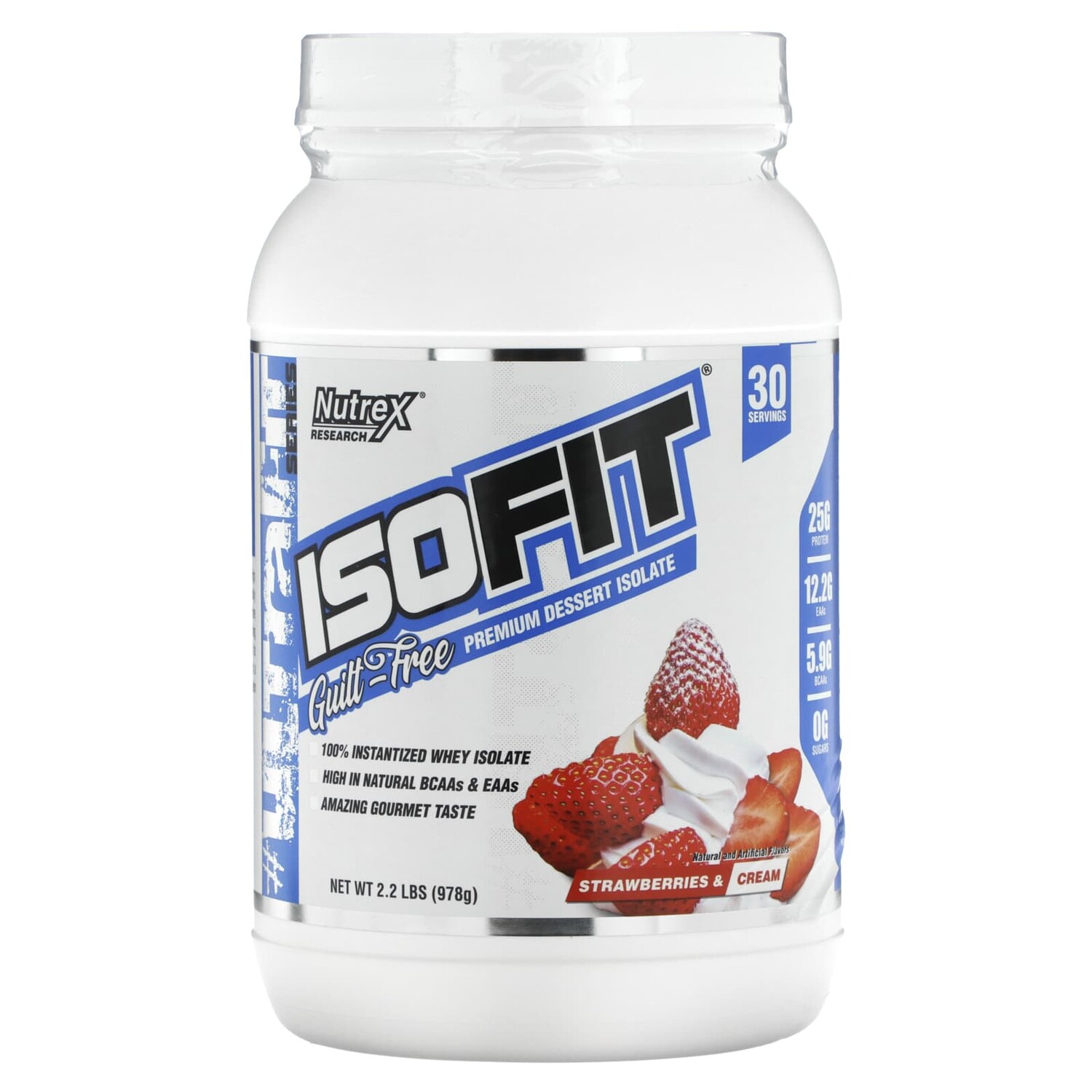 

IsoFit, со вкусом клубники со сливками, 978 г (2,2 фунта), Nutrex Research