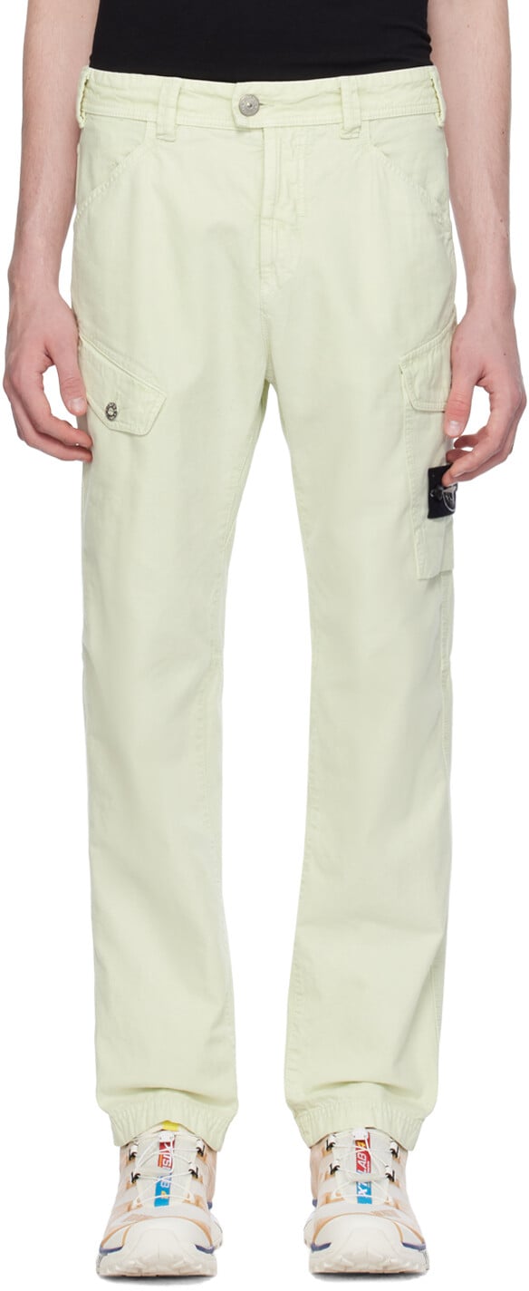 

Брюки-карго с зелеными нашивками Фисташковый Stone Island