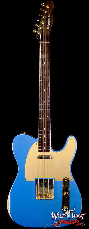 Электрогитара Fender Custom Shop Kyle McMillin Masterbuilt 1959 Telecaster Brazilian Rosewood Neck Relic Lake Placid Blue цена и фото