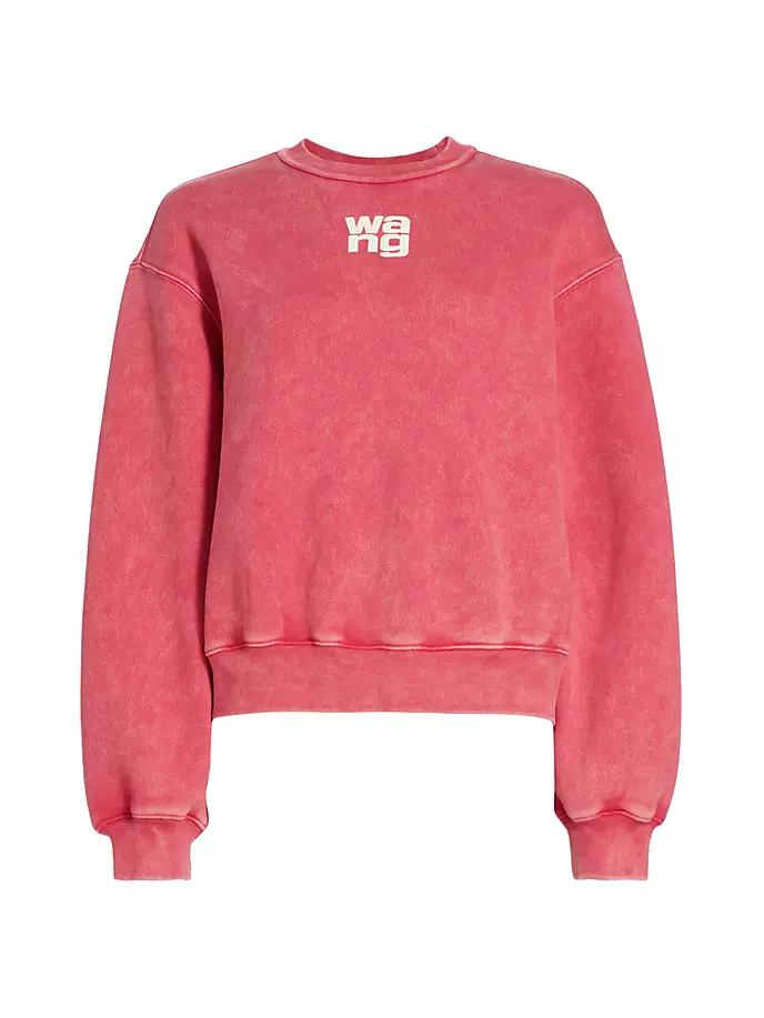 

Толстовка с круглым вырезом и логотипом Essential Terry Alexanderwang.T, цвет soft cherry