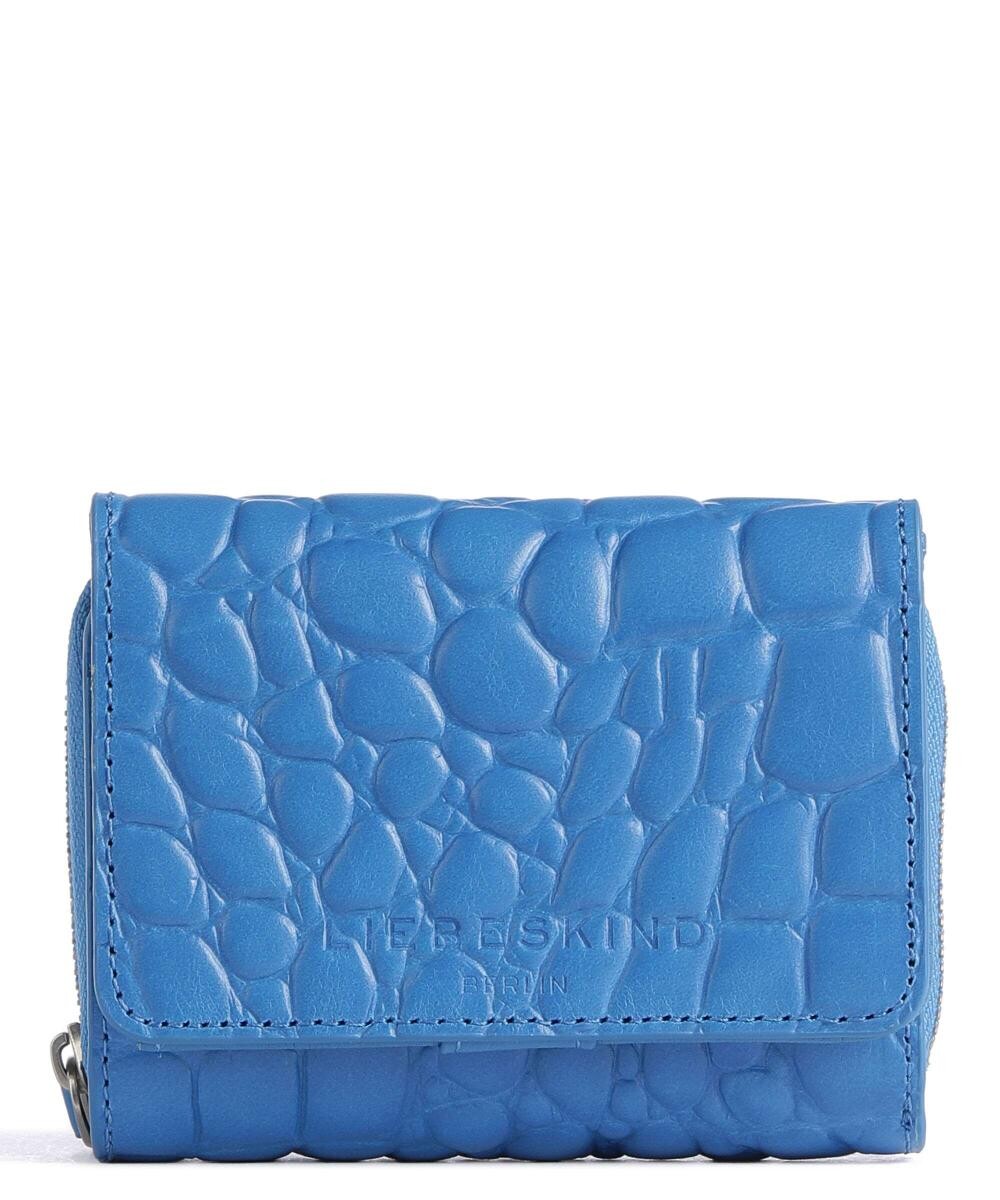

Кошелек Croco Pablita RFID кожаный с тиснением Liebeskind, синий