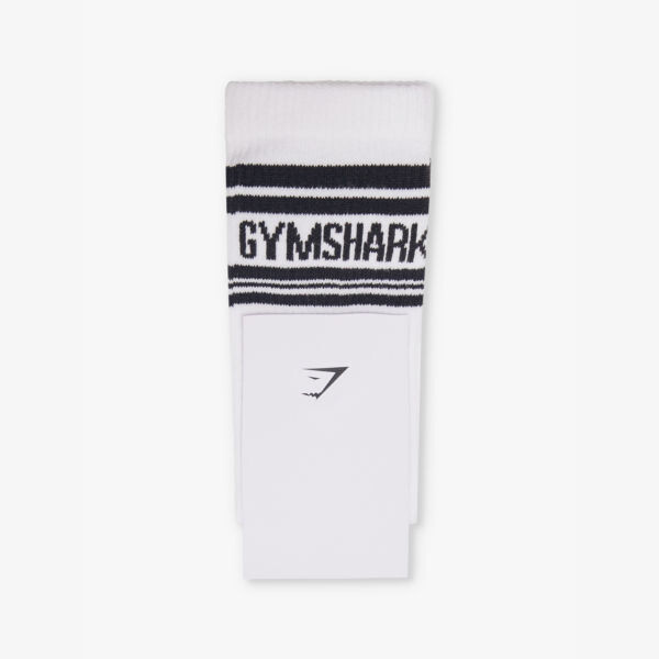 

Фирменные ребристые носки из хлопковой смеси Gymshark, белый