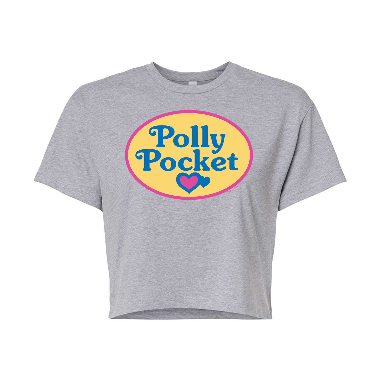 

Укороченная футболка с логотипом Polly Pocket для юниоров Licensed Character, серый