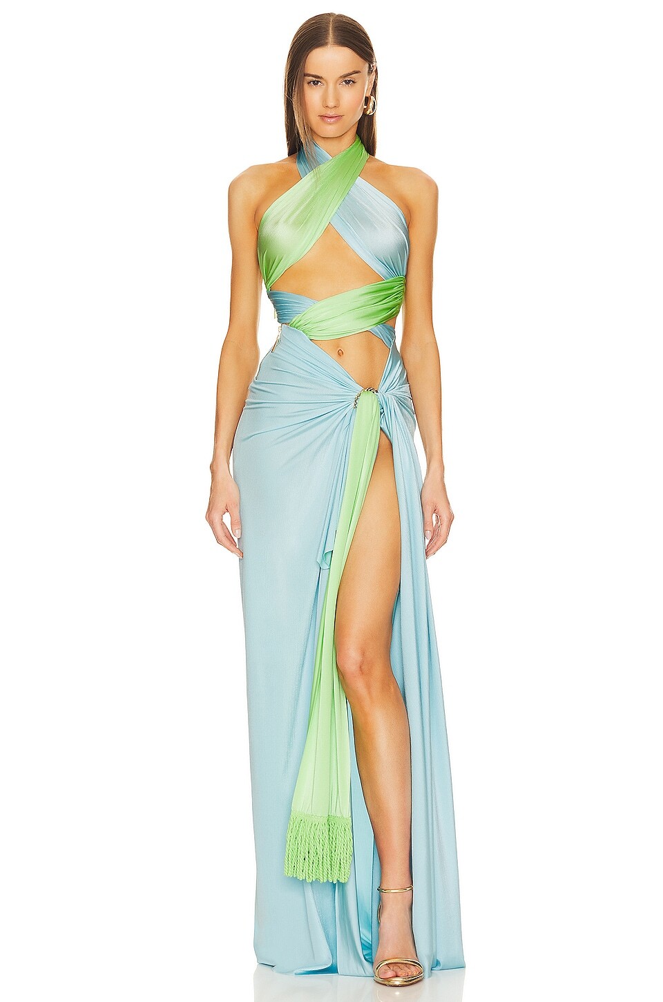 

Платье Bronx and Banco Cleopatra Gown, цвет Light Blue & Green