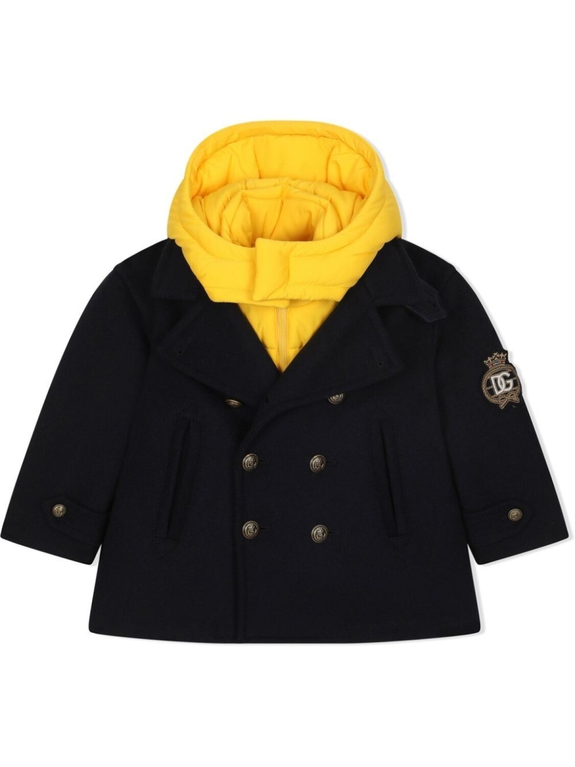 

Бушлат со съемным жилетом Dolce & Gabbana Kids, синий