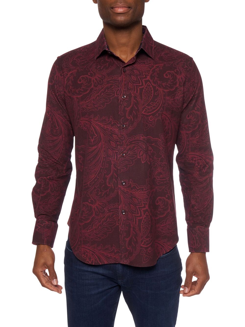 

Рубашка Tarvos с узором пейсли Robert Graham, бордовый