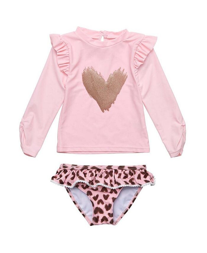 

Комплект с рюшами для маленьких девочек Wild Love LS Snapper Rock, розовый