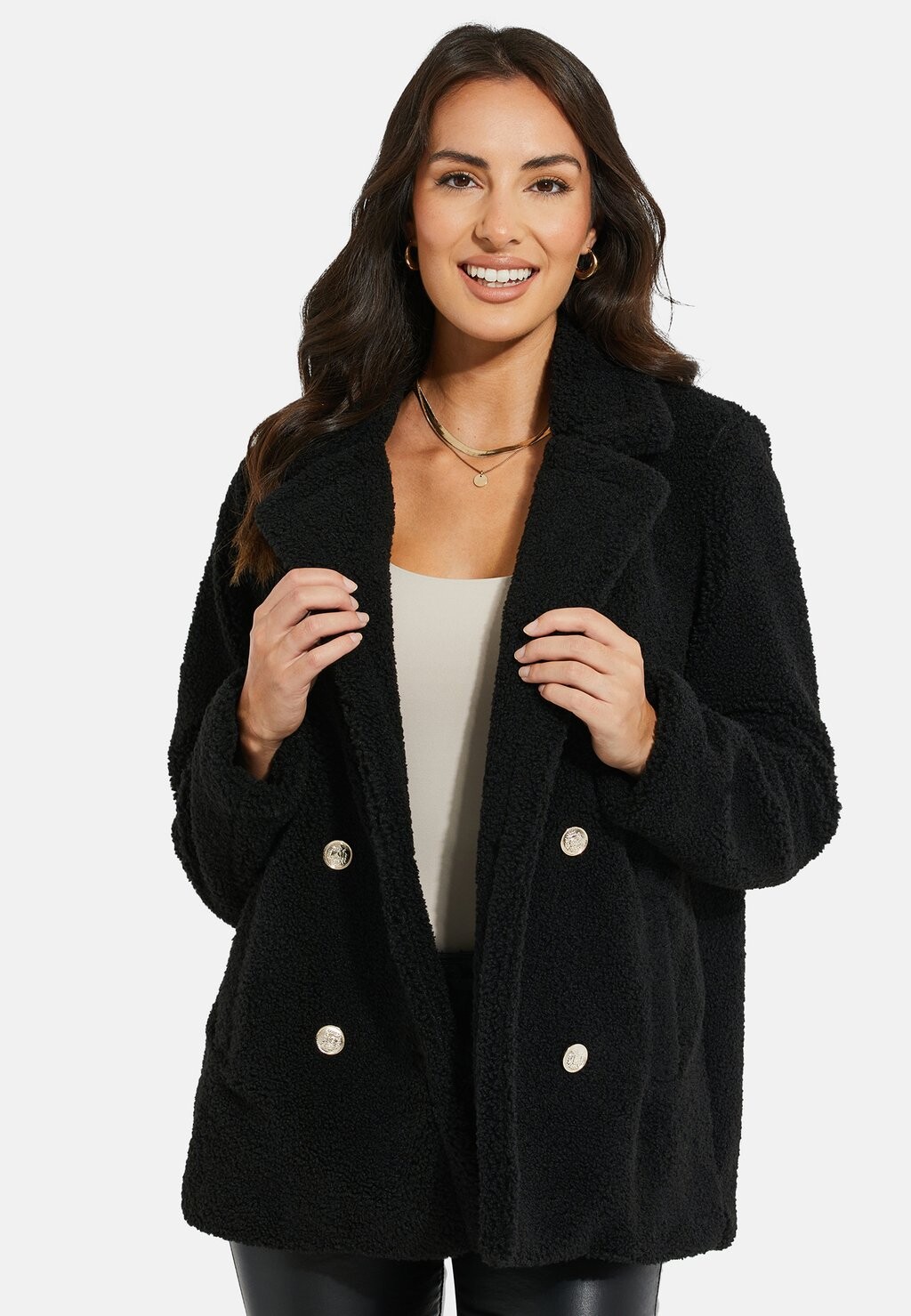 

Короткое пальто Threadbare, черный