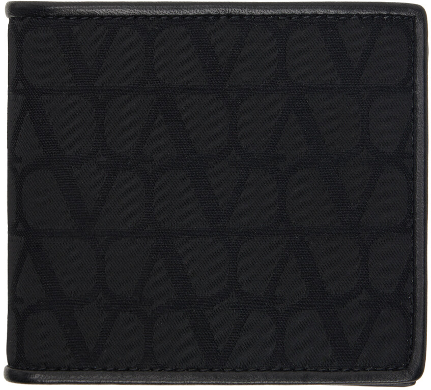 

Черный кошелек Iconographe Toile Valentino Garavani, цвет Nero