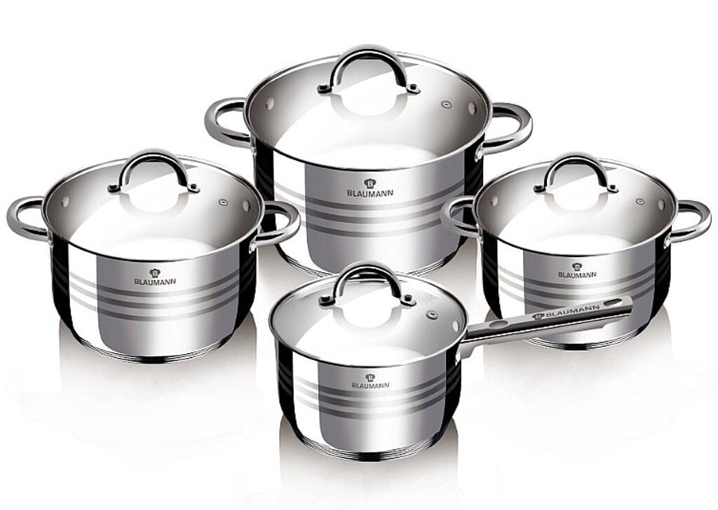 

Посуда Blaumann нержавеющая сталь 8 шт Gourmet Line BL-3115, серебро