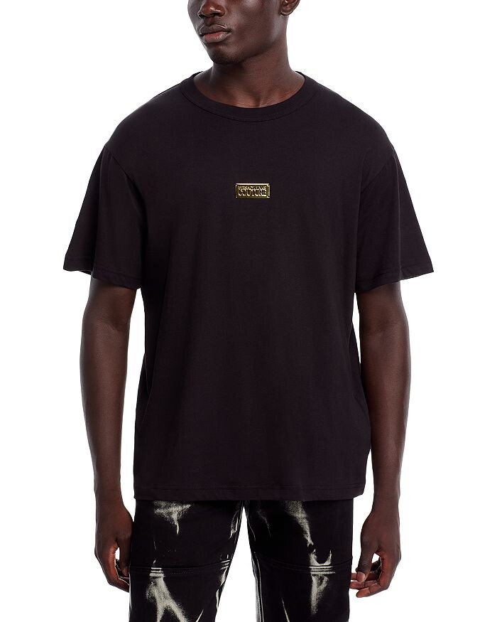 

Футболка с логотипом Versace Jeans Couture с круглым вырезом, черный