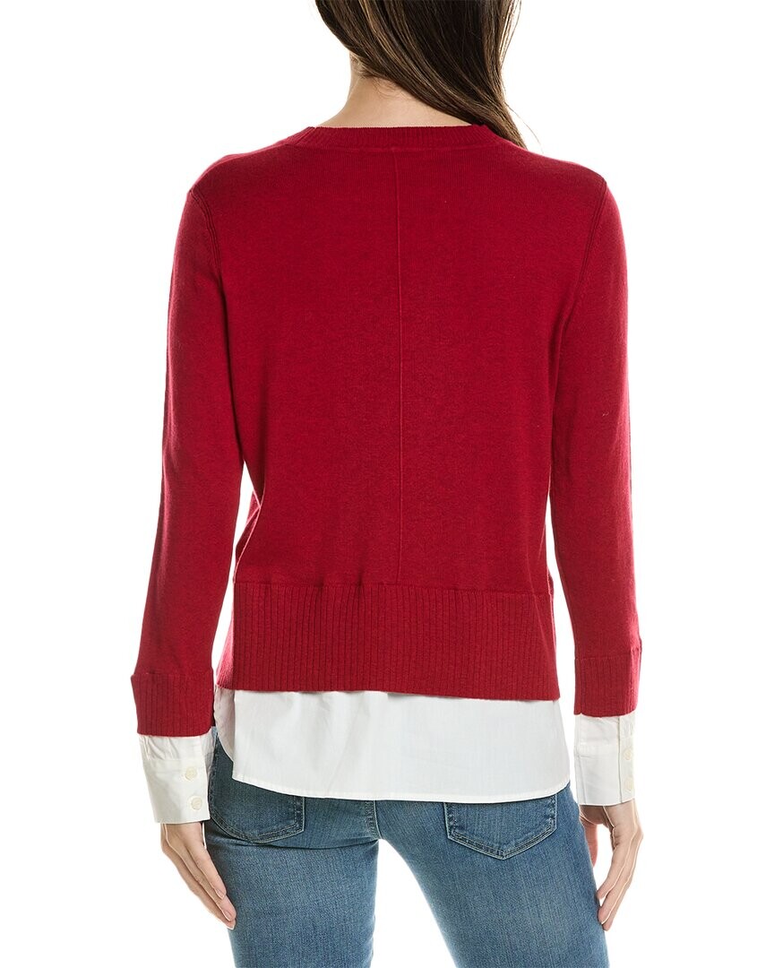 

Свитер из смесового кашемира Alashan Cashmere Duet Shirttail, красный