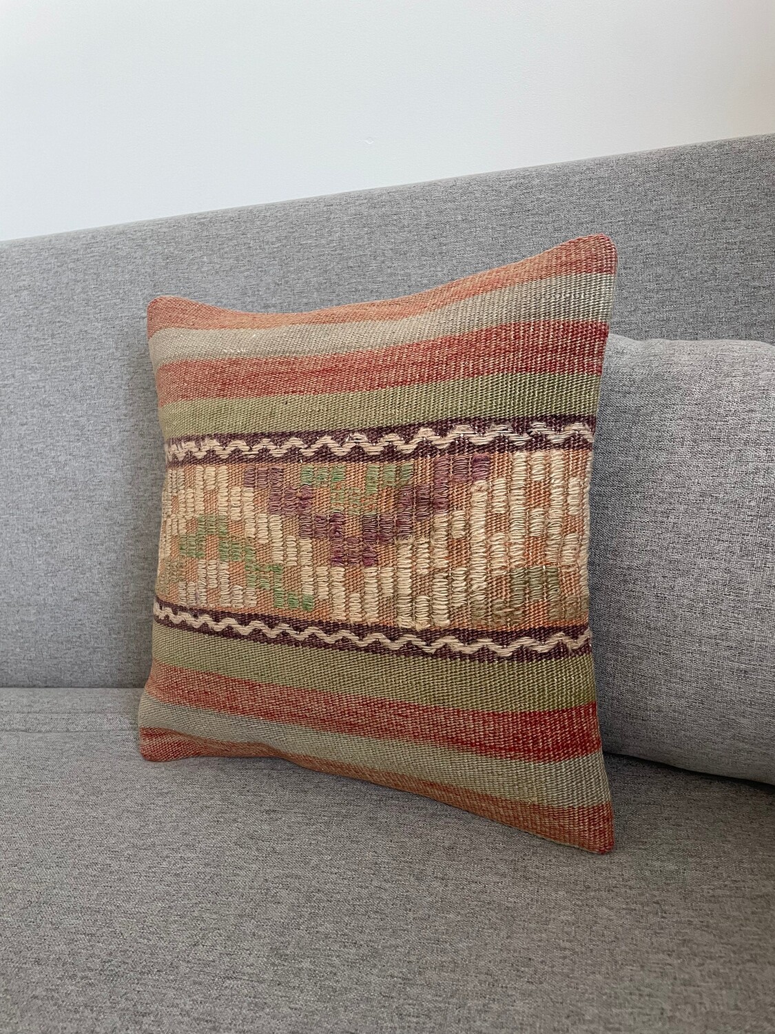 

Переработанная винтажная подушка Kilim, наволочка в стиле инди, бохо, пастельная, аутентичная, тканая вручную подушка для дивана, турецкая декоративная подушка 16x16 40x40