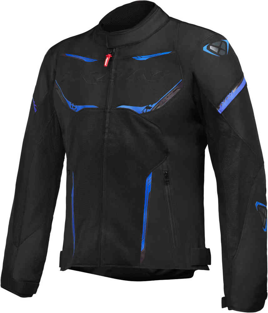 Мотоциклетная текстильная куртка Striker Air Ixon, черный/синий цена и фото