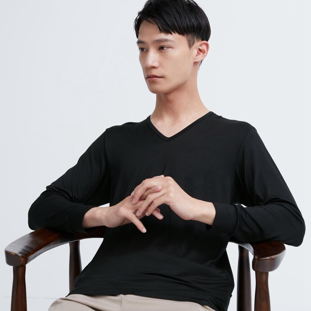 

Мужская футболка Uniqlo HEATTECH с коротким рукавом, черный