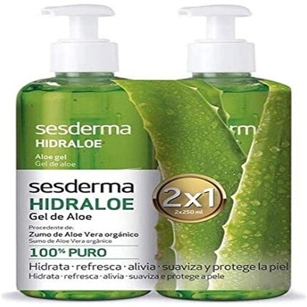 100% чистый гель Hidraloe, 250 мл — 2 шт., Sesderma