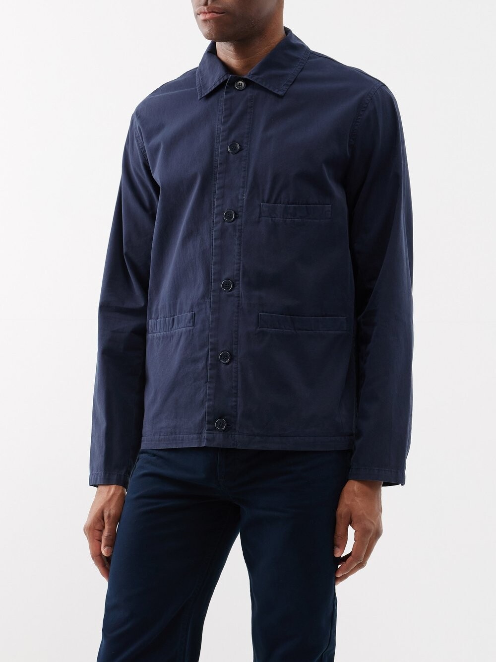 

Хлопковая рубашка vianney A.P.C., синий