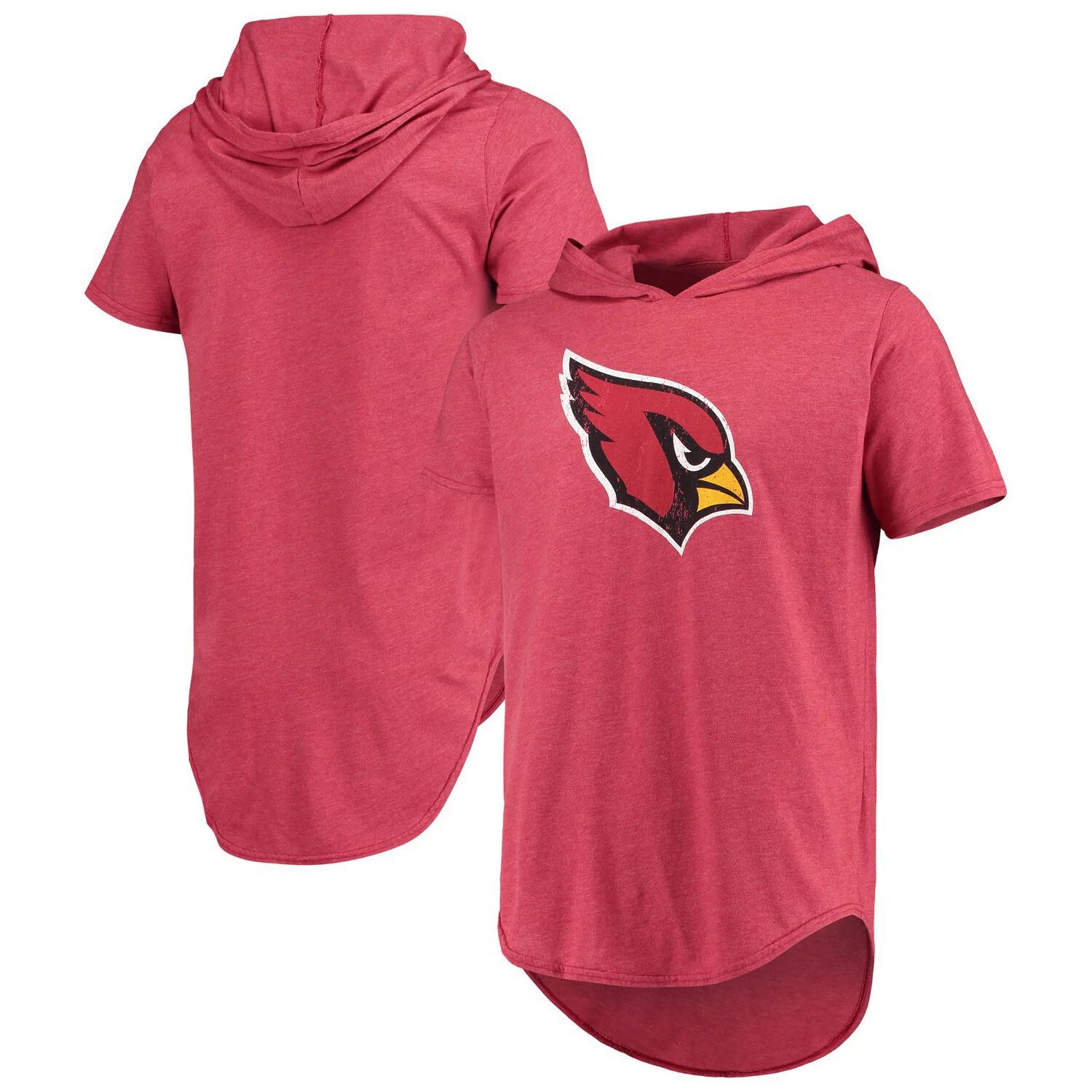 

Мужская футболка с капюшоном и логотипом Majestic Threads Cardinal Arizona Cardinals Primary Tri-Blend