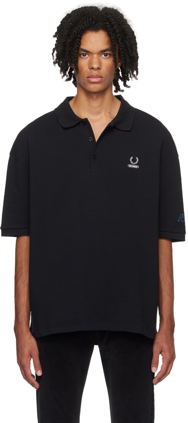 

Черная футболка-поло Fred Perry Edition Raf Simons, Черный