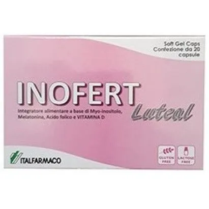

Inofert Luteal 20 мягких гелевых капсул, добавка мио-инозитола Italfarmaco