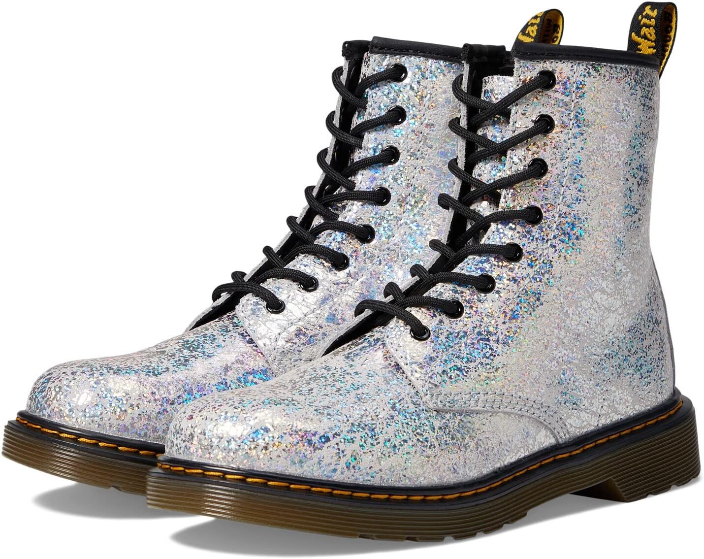 

Ботинки Dr. Martens 1460 Lace Up Fashion Boot, цвет Grey Disco Crinkle