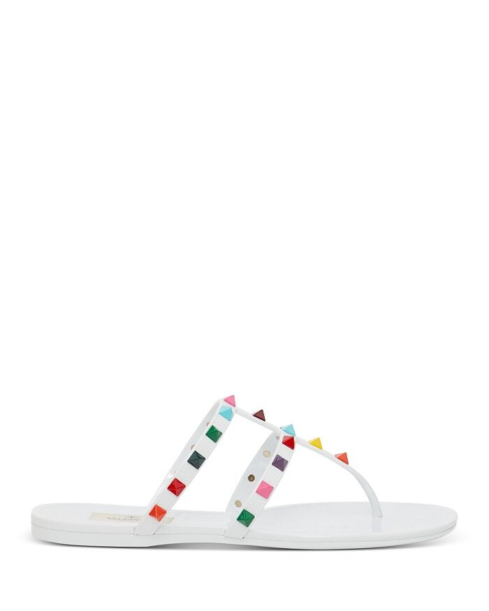 

Женские летние сандалии Rockstud из ПВХ с ремешками Valentino Garavani