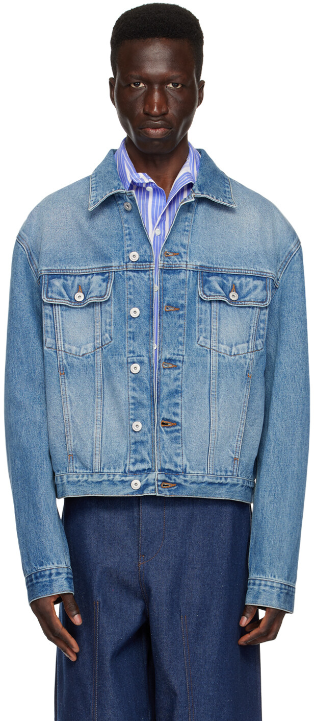 

Синяя джинсовая куртка Les Sculptures 'La Veste de Nîmes' Jacquemus, цвет Blue/Tabac