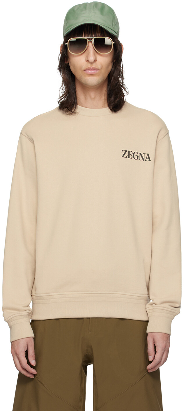 

Бежевый свитшот на бондаже Zegna