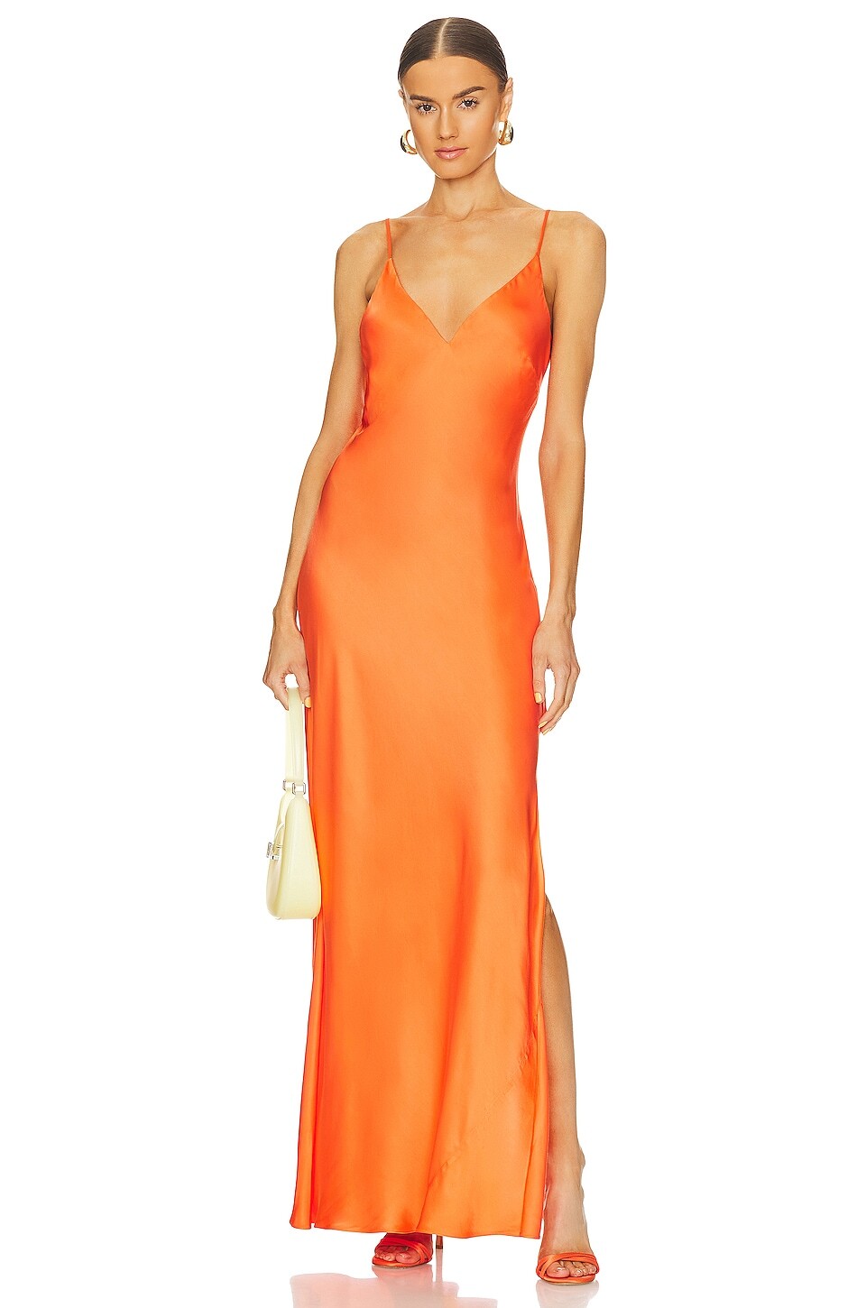 

Платье L'AGENCE Jet Plunge Neck Gown, цвет Bright Orange