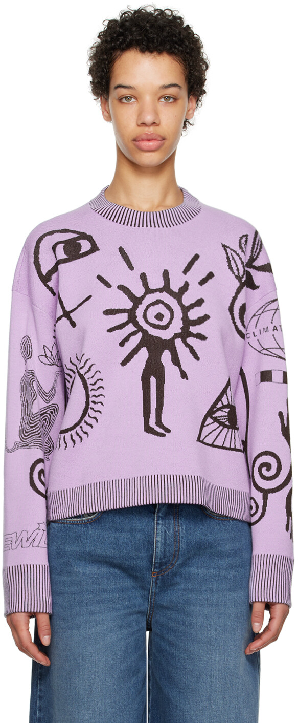 

Stella McCartney Фиолетовый свитер с рисунком