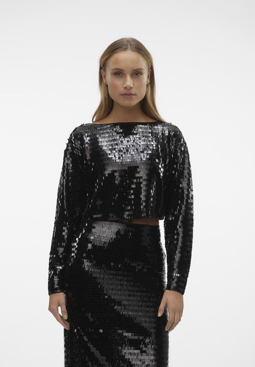 

Футболка с длинным рукавом Vmtaya Cropped Vero Moda, черный