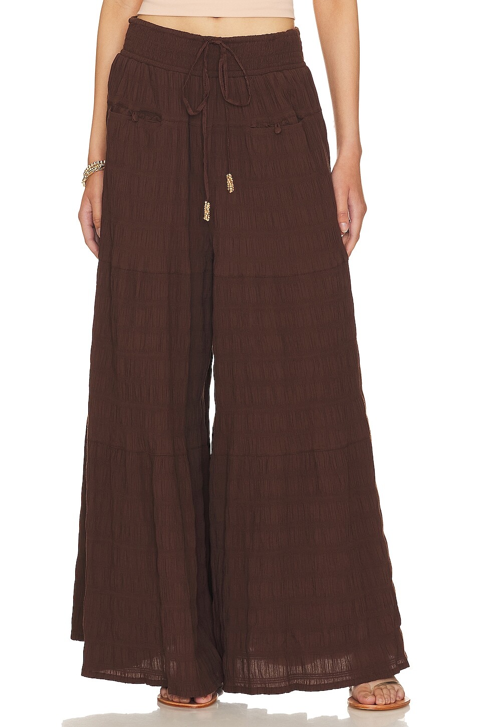 

Брюки Free People In Paradise Wide Leg, цвет Chocolate