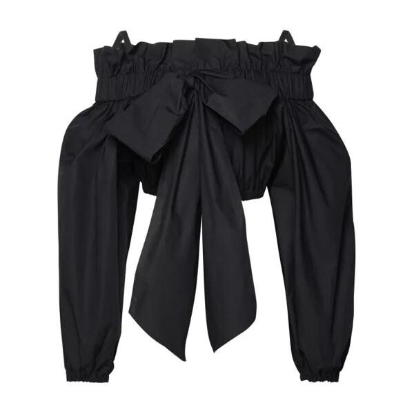 

Футболка crop top in cotton Patou, черный