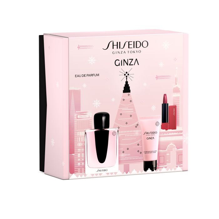 Женская туалетная вода Ginza Estuche Shiseido, EDP 90 ml + Body Lotion 50 ml + Mini labial shiseido ginza eau de parfum 90мл
