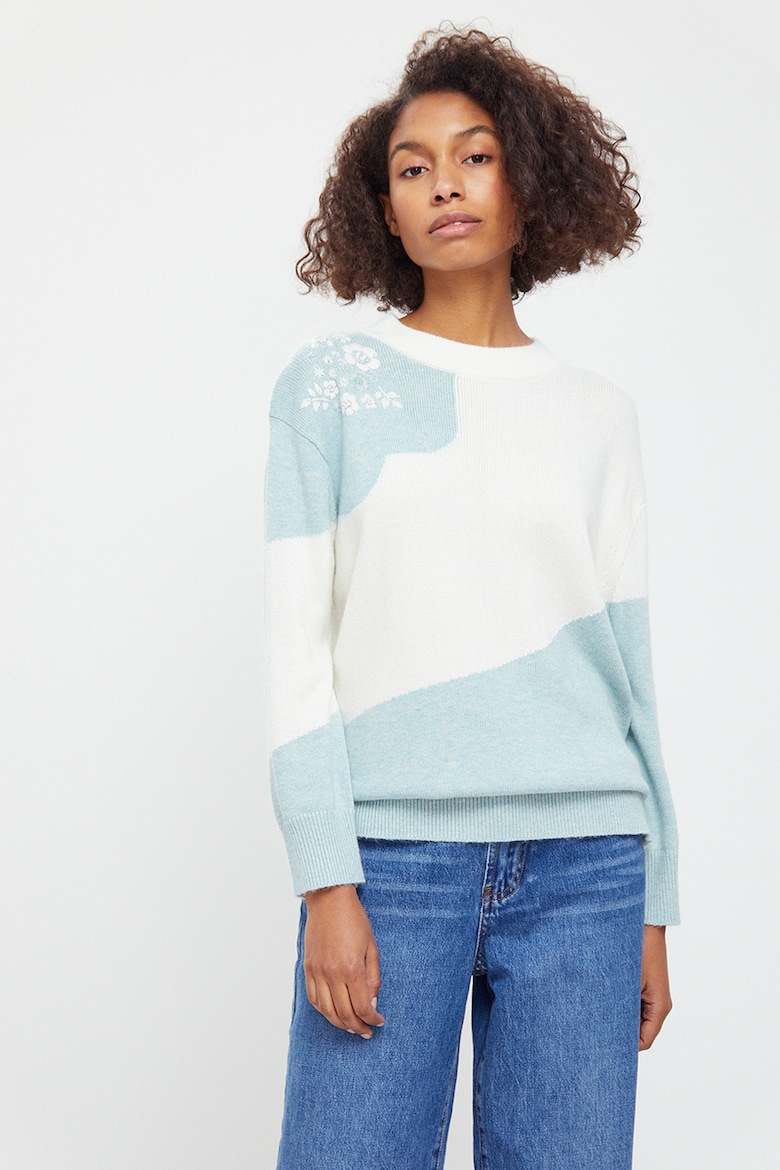 Свободный свитер с дизайном колор-блок Finn Flare, белый