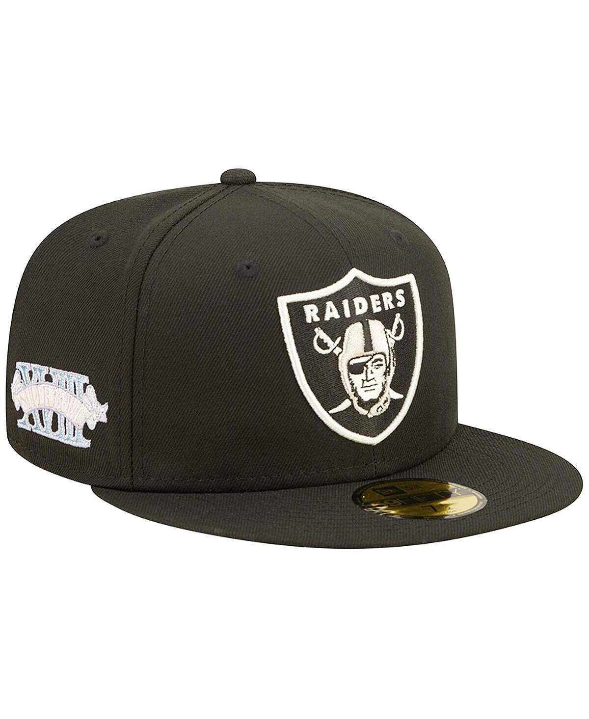 

Мужская черная толстовка с капюшоном Las Vegas Raiders Super Bowl XVIII Pop 59FIFTY New Era, Черный