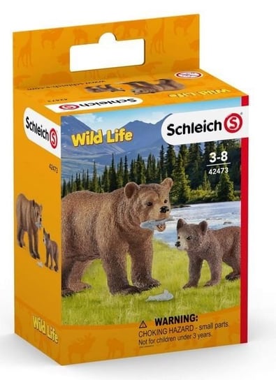 Schleich, Коллекционная статуэтка, Мама Гризли с медвежонком