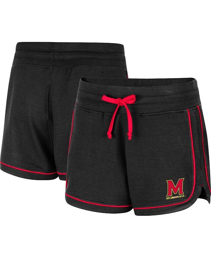 

Женские шорты Heather Black Maryland Terrapins Lil Sebastian Colosseum, черный