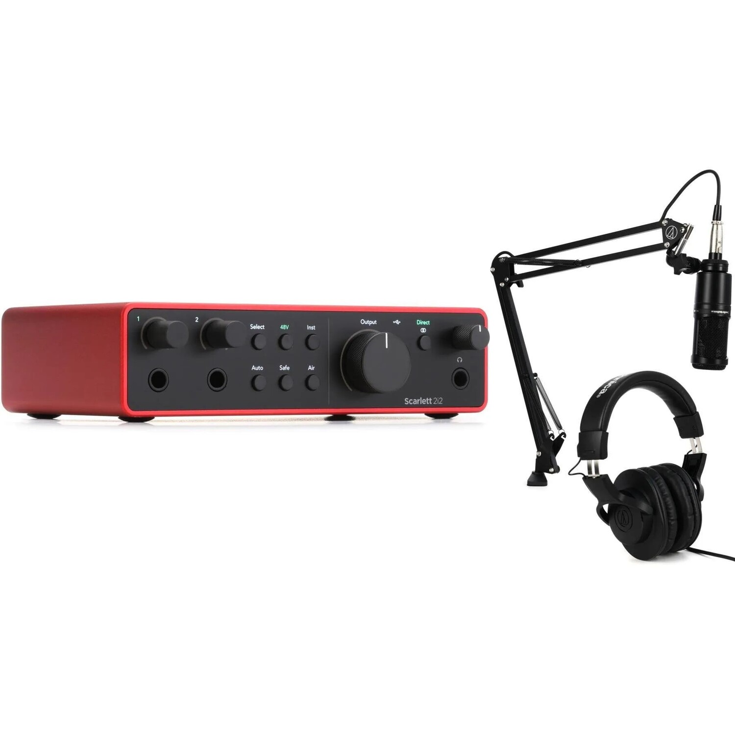 

Новый USB-аудиоинтерфейс Focusrite Scarlett 2i2 4-го поколения и комплект для подкастинга AT2020