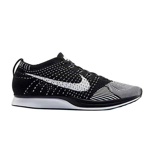 

Кроссовки Nike Flyknit Racer 'Black White', черный