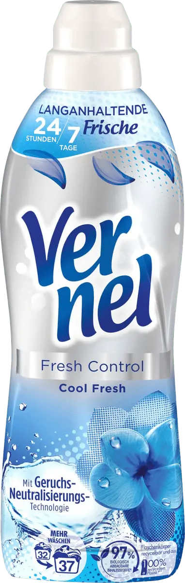 Кондиционер для белья Fresh Control Cool Fresh 37 WL 0,814 л Vernel кондиционер для белья fresh control ледяная прохлада vernel 1 2 л