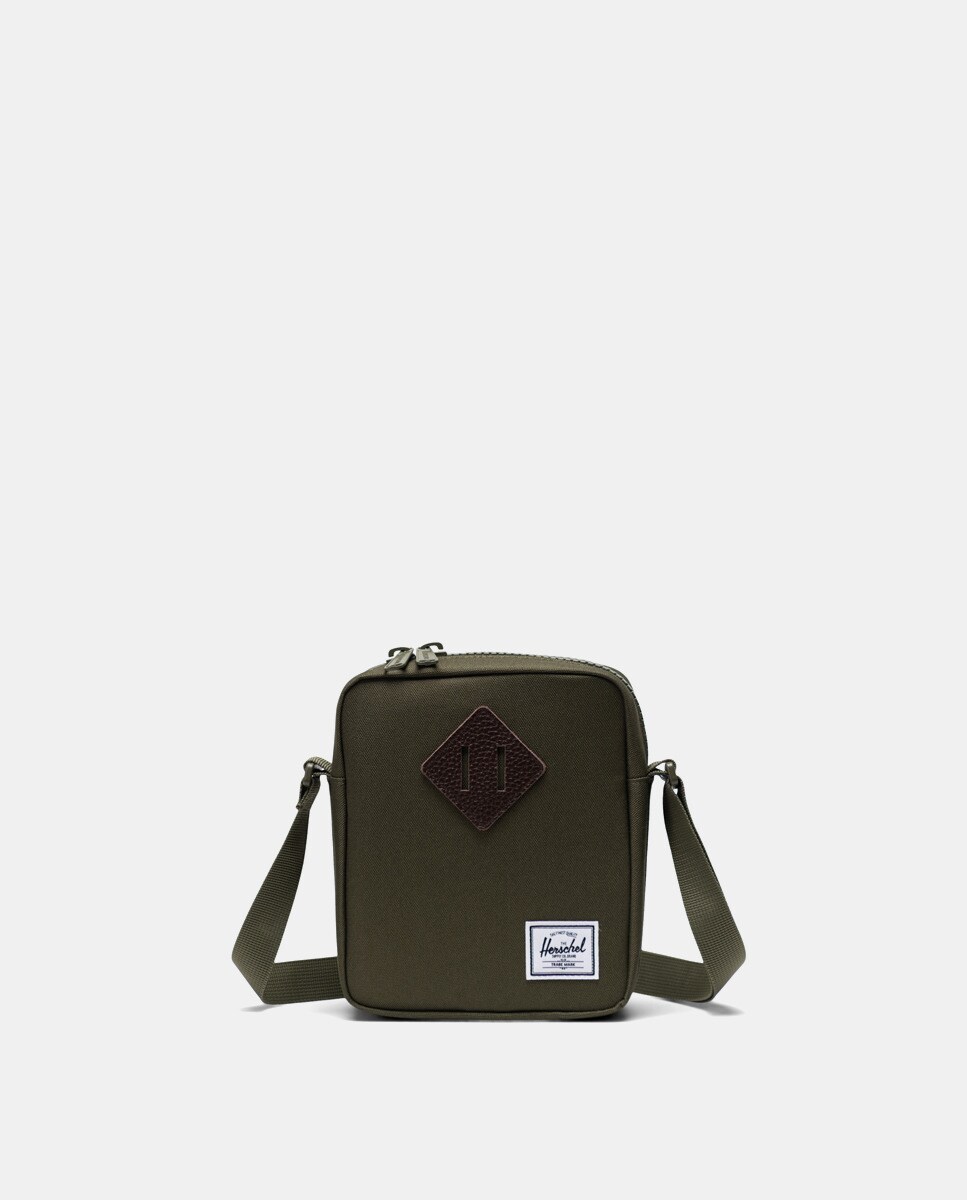 цена Зеленая сумка через плечо Mini Heritage с застежкой-молнией Herschel, зеленый
