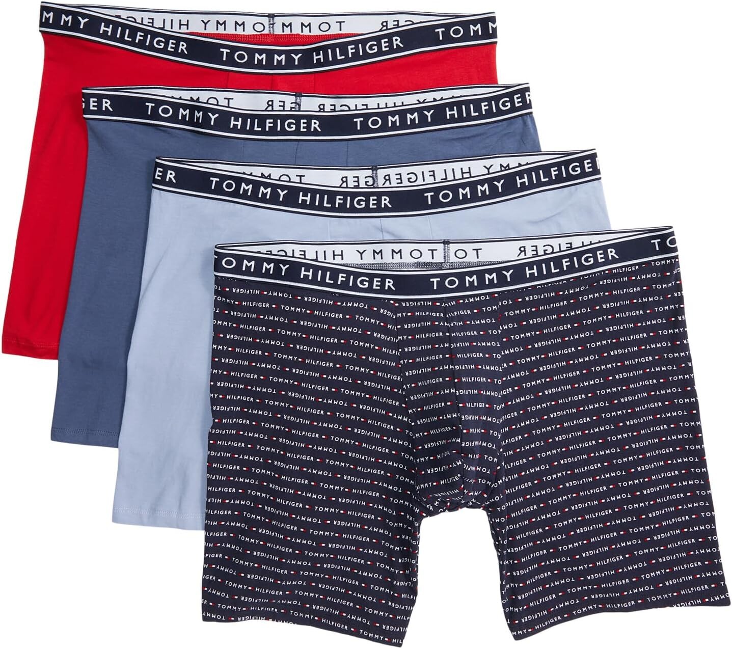 

Трусы-боксеры из хлопка стрейч, 4 шт. Tommy Hilfiger, цвет Atlantic