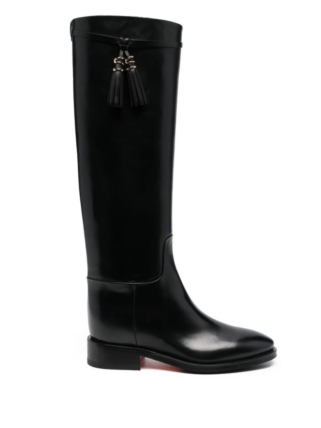 

Santoni сапоги на низком каблуке, черный