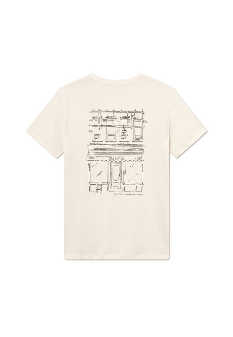 

Футболки с принтом NEIGHBORHOOD Les Deux, цвет Ivory/Black
