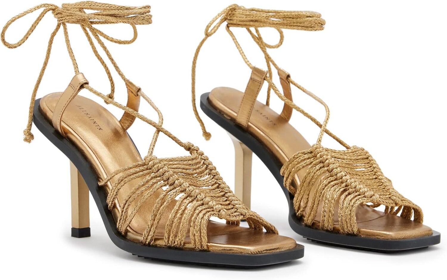

Туфли AllSaints Dina Heeled Sandals, золотой
