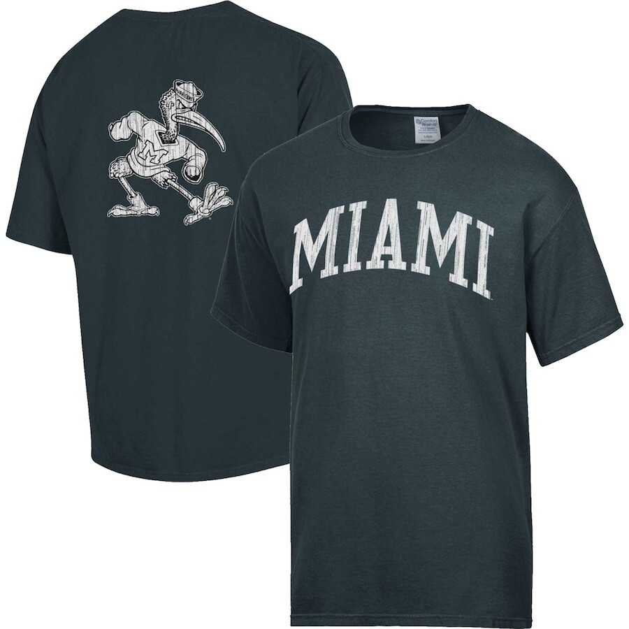 

Футболка с коротким рукавом Comfort Wash Miami Hurricanes, угольный