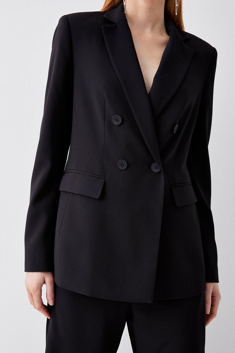 Двубортный пиджак премиум-класса Coast, черный болеро с пайетками 40 размер