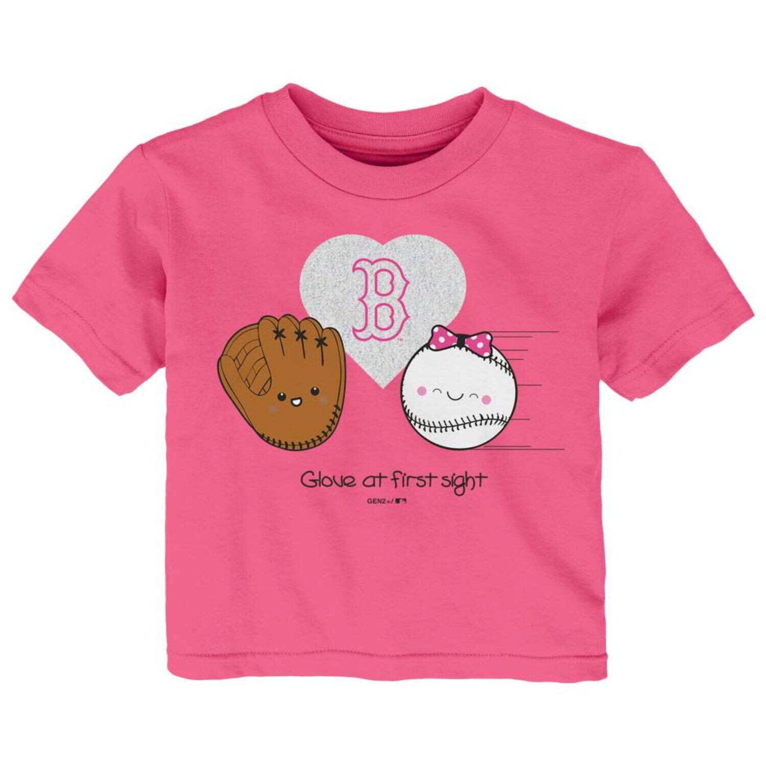 

Розовая футболка для девочек Boston Red Sox I Glove You Outerstuff