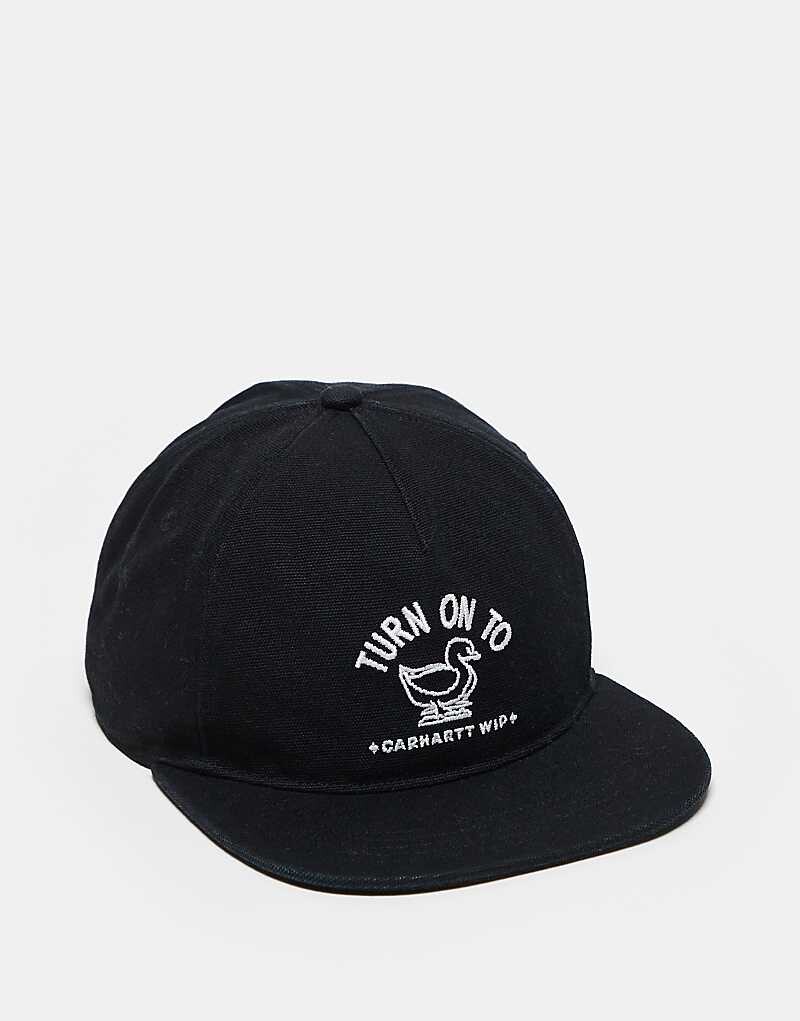 

Черная плоская кепка Carhartt WIP Stamp